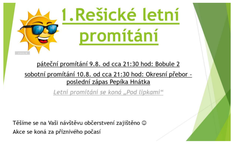 Řešické letní promítání